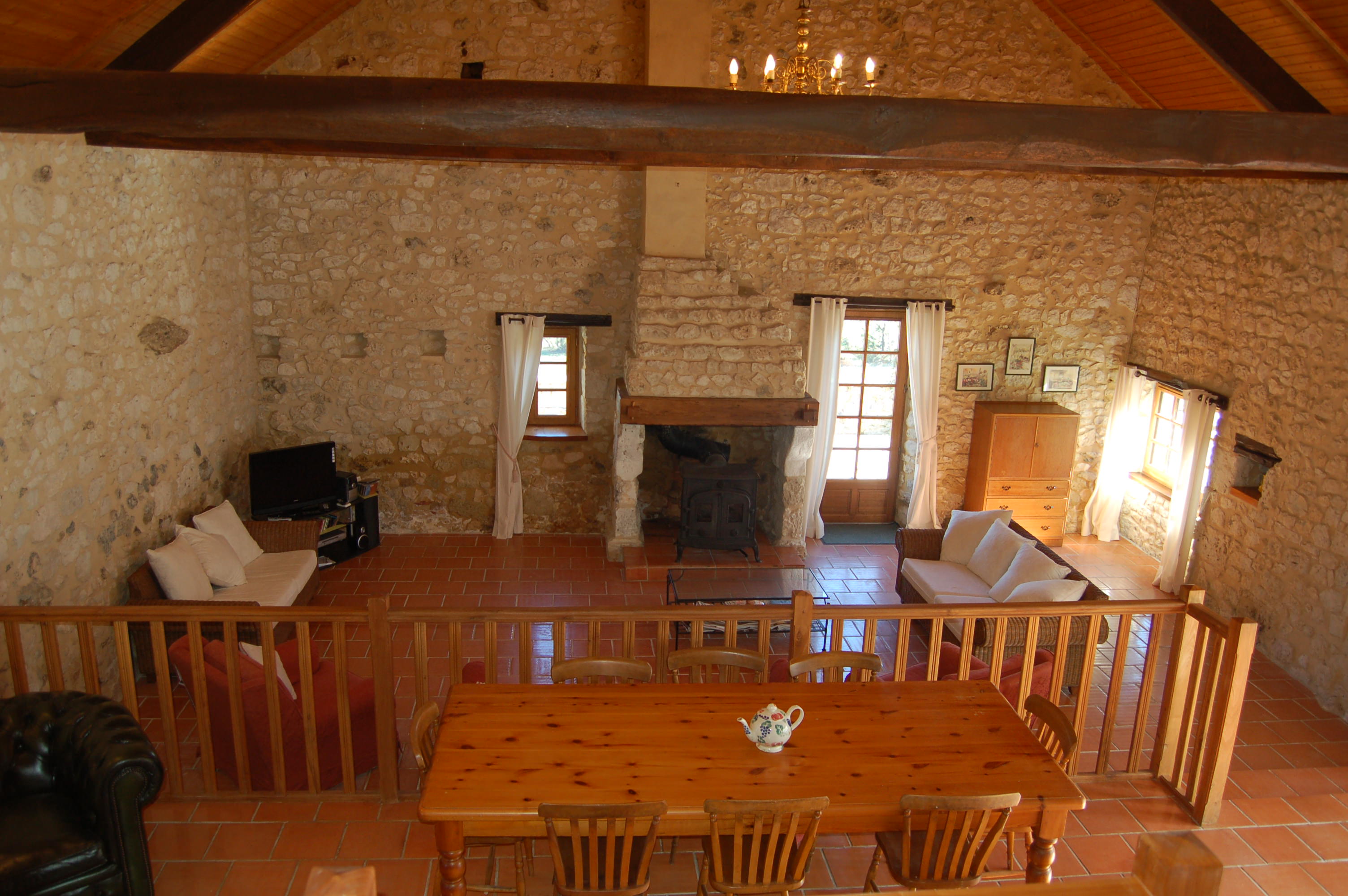 View into dining room and lounge